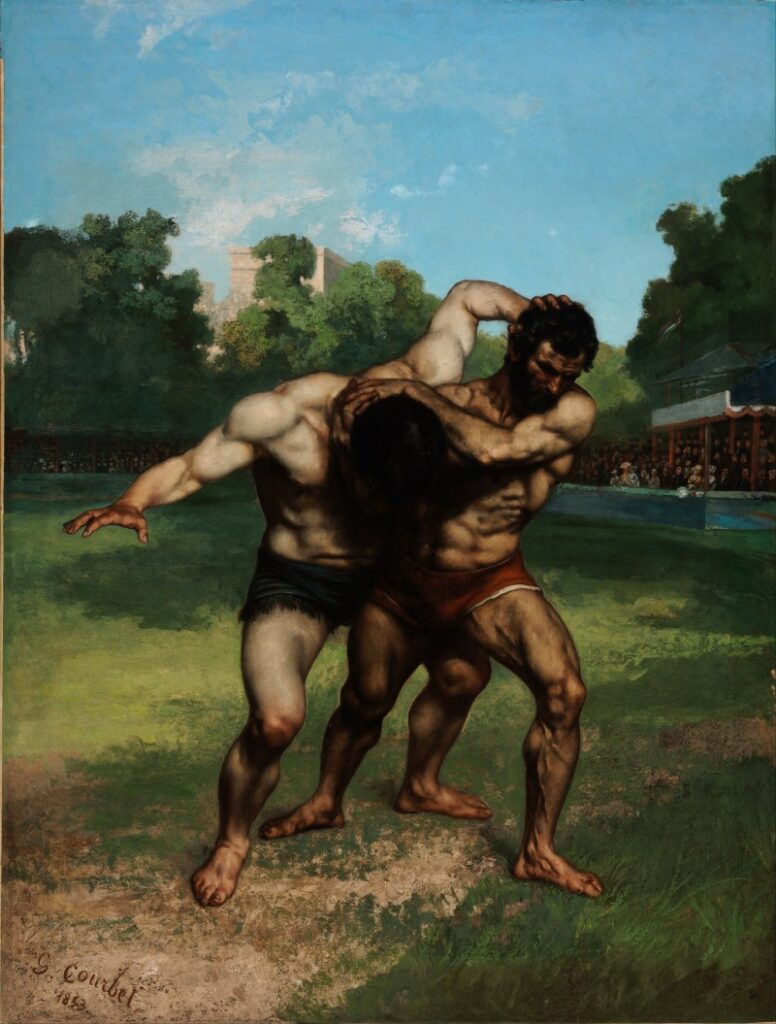 Gustave Courbet The Wrestlers lukisan Realisme masa awal