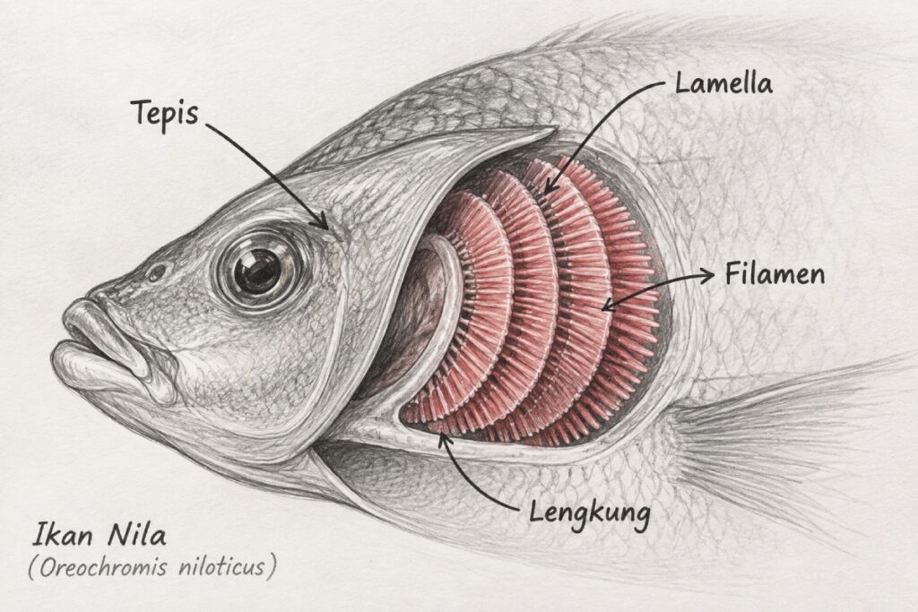 Penampang Kepala Ikan NIla