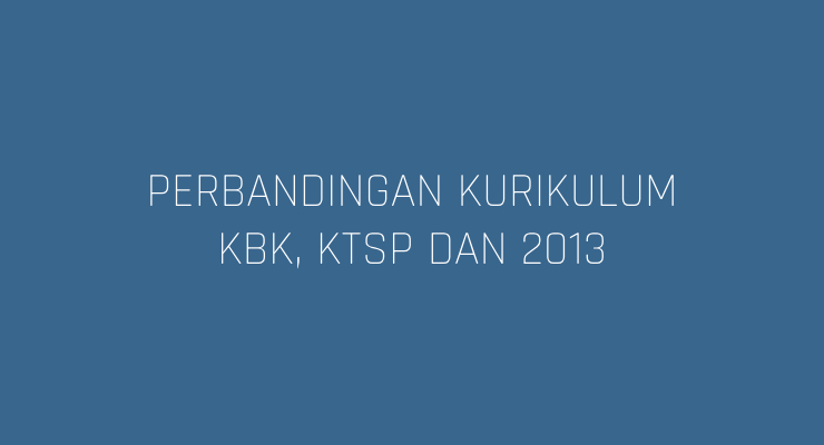 Perbandingan Kurikulum 2013