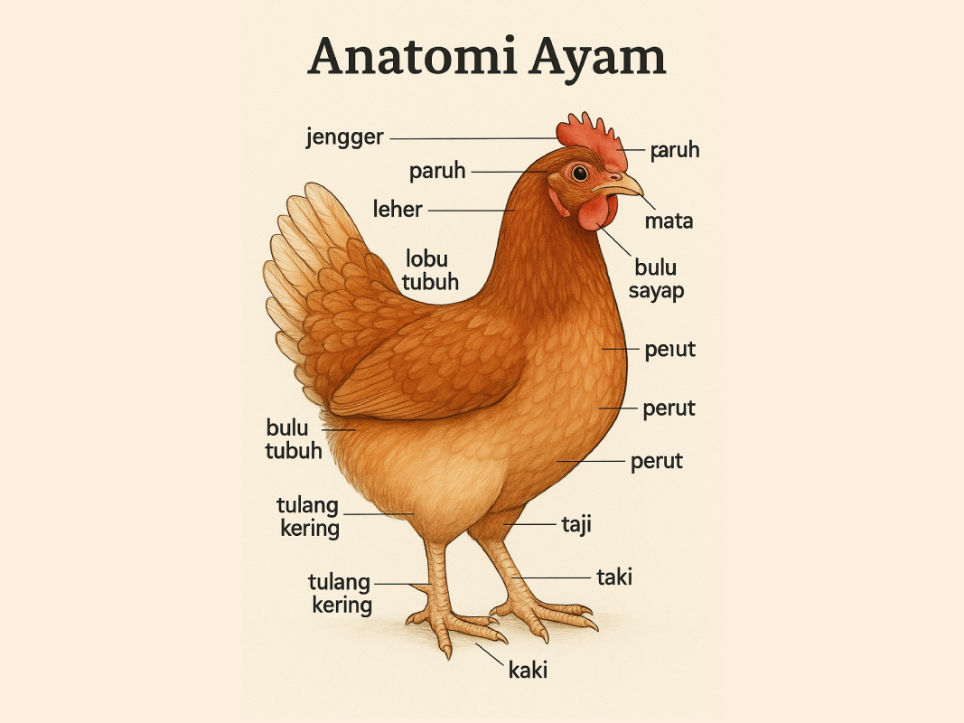 Anatomy tubuh Ayam